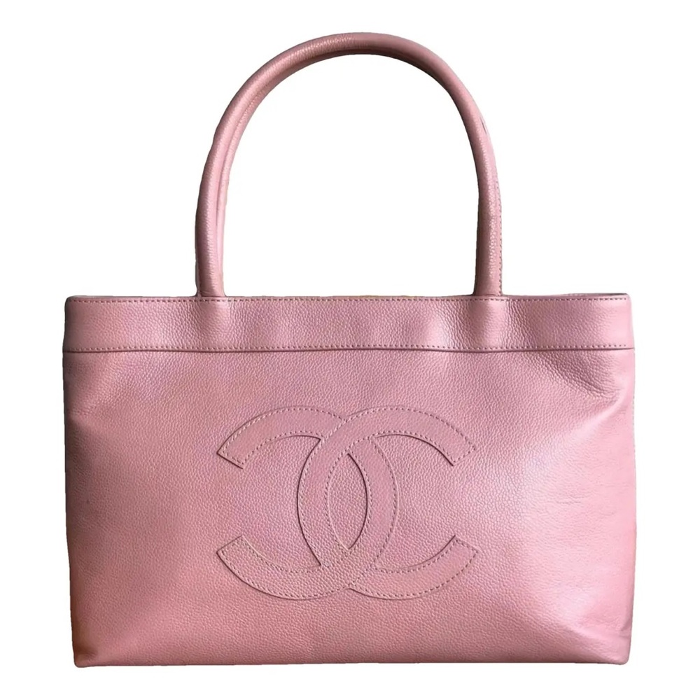 Chanel Pink Leather Tote Bag Vintage